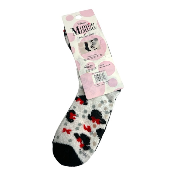 Disney Minnie Mouse Majesty Spa 2-Pack Socks W/Aloe Vera Size 4-10 - Picture 9 of 9